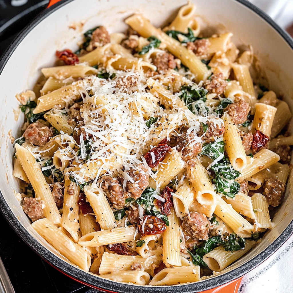 Tuscan Sausage Pasta