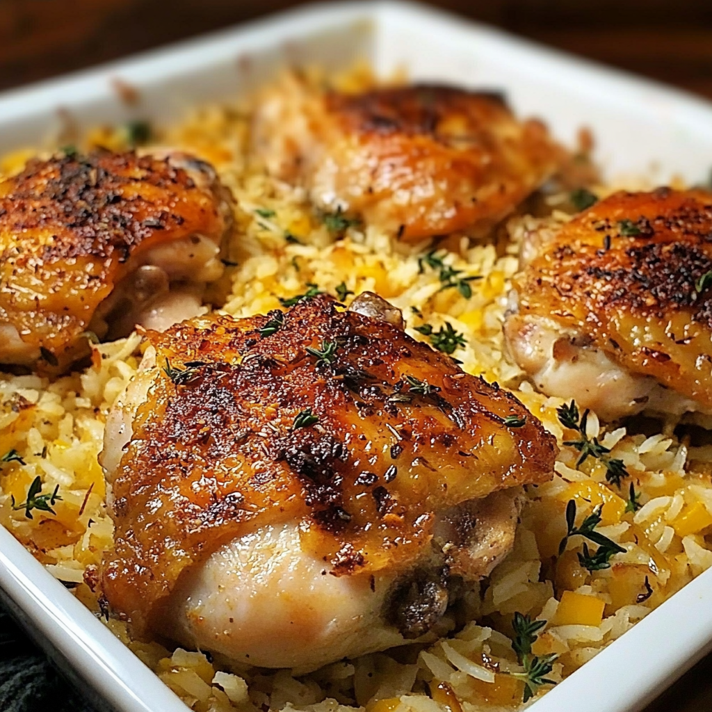 Oven-Baked Chicken and Rice