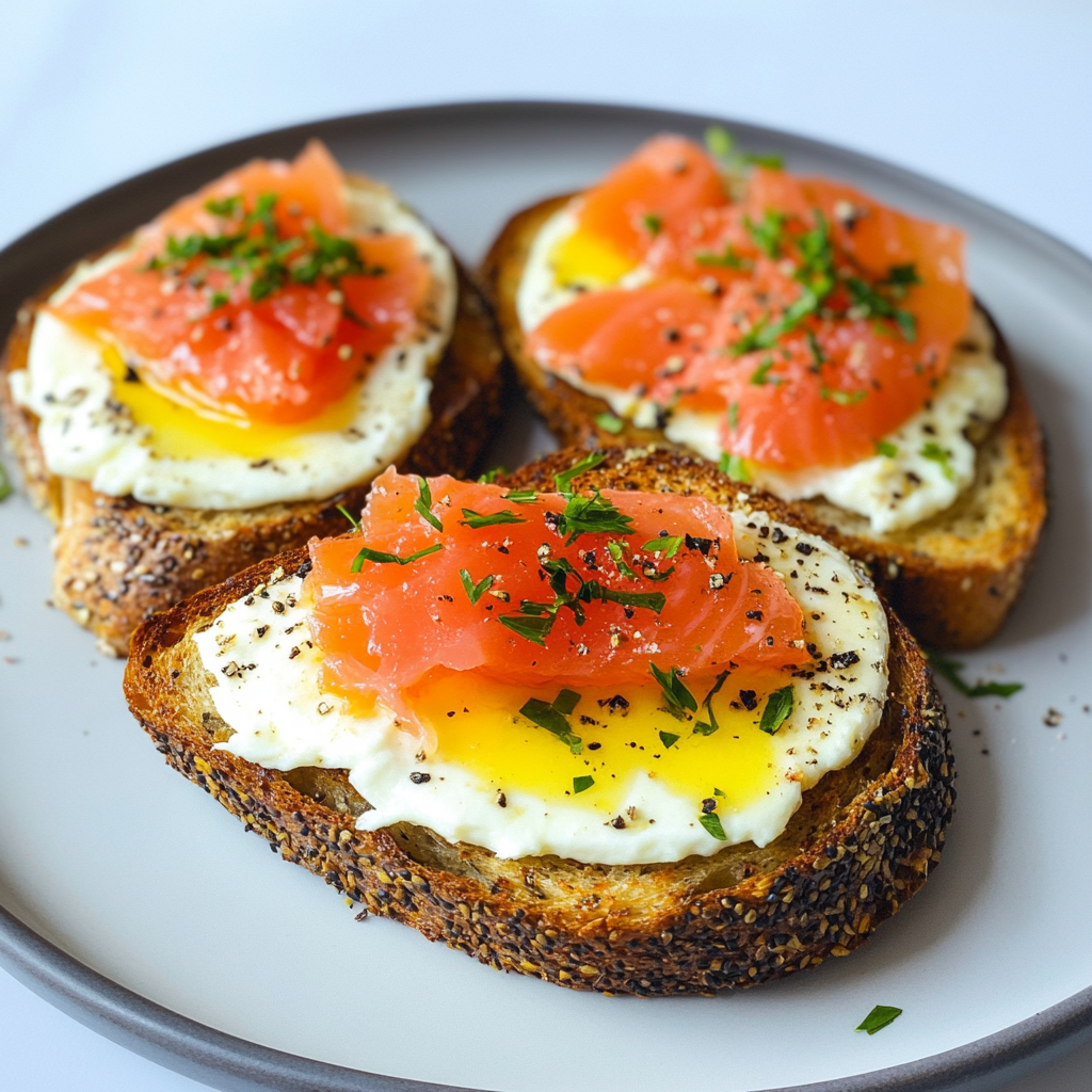 Smoked Salmon Breakfast Toast