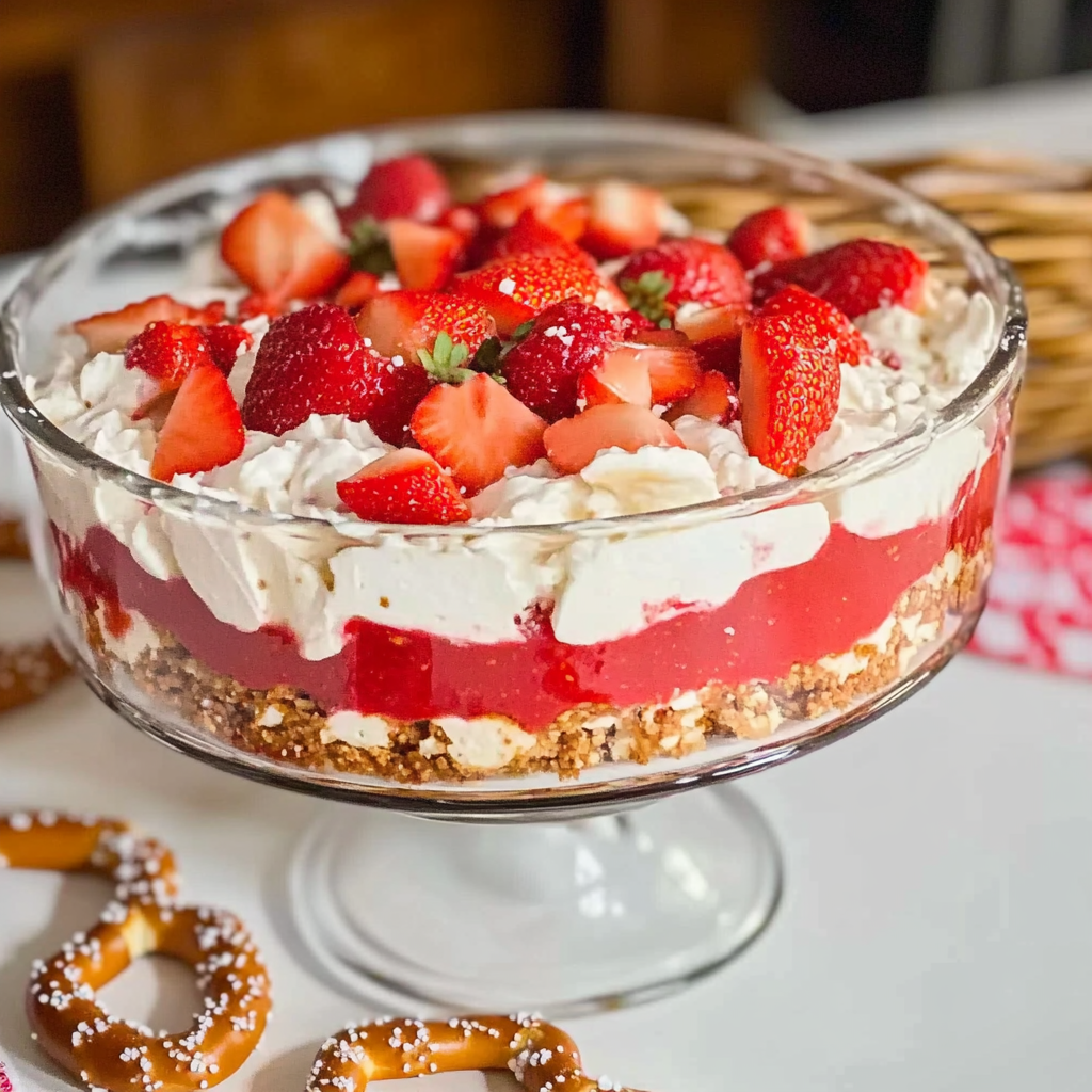 Judy's Strawberry Pretzel Salad